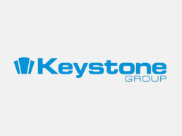 Keystone logo with faint grey background